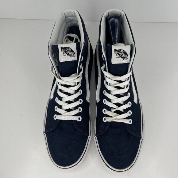 VANS Mens Sk8-Hi Skateboarding Shoes Navy Men's Sz 9 Women's Sz 10.5 Sneakers - Picture 3 of 10